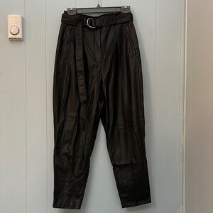 Babaton Pleather Pants with Belt